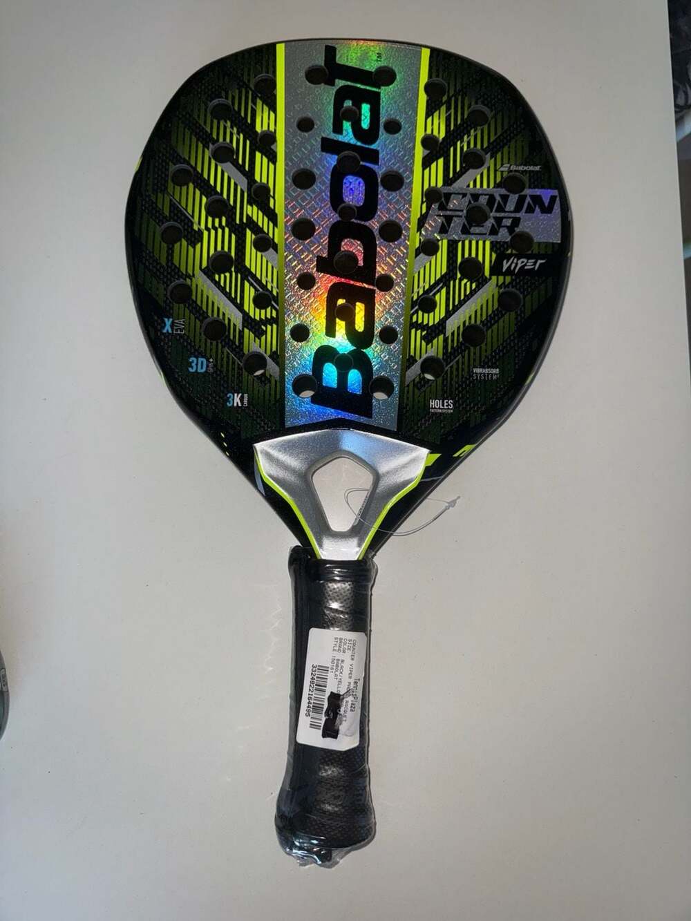 Babolat Counter Viper Padel Racquet Black/Yellow Style 150161